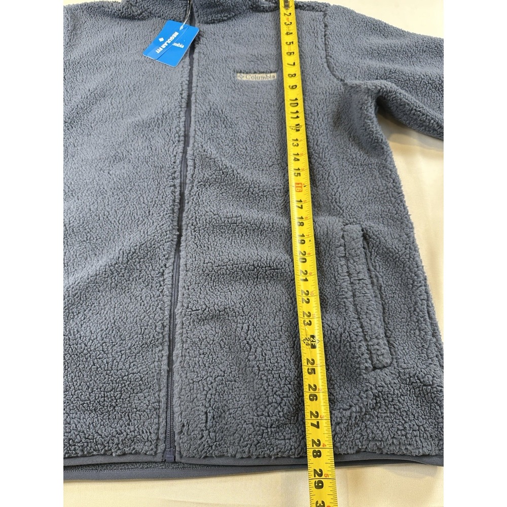Columbia Men's Rugged Ridge III Sherpa Full Zip Large NWT Blue‎ Light Blue - Picture 6 of 8